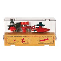 Freud# 97-260 Adjustable Rail and Stile 3-pc Door Bit Set,